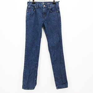 7FAM Girl's Slimmy Blue Railroad Pinstripe Jeans